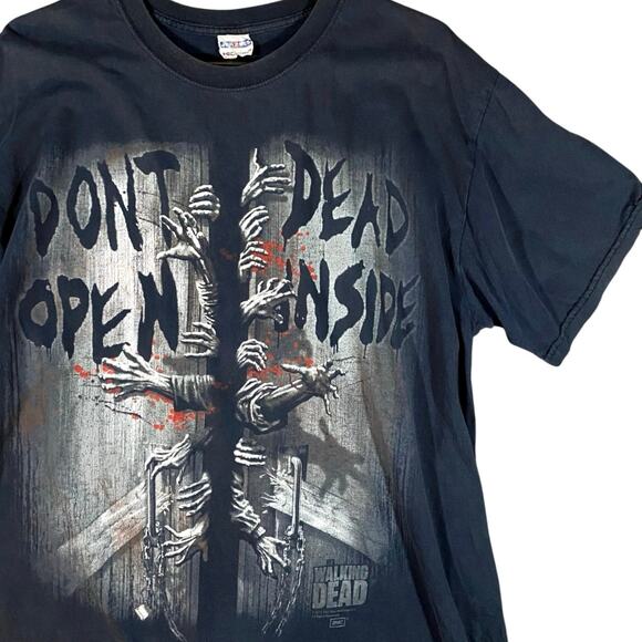 Retro Y2K Walking Dead Zombie Lock-up T-shirt - 2XL - Picture 2 of 3